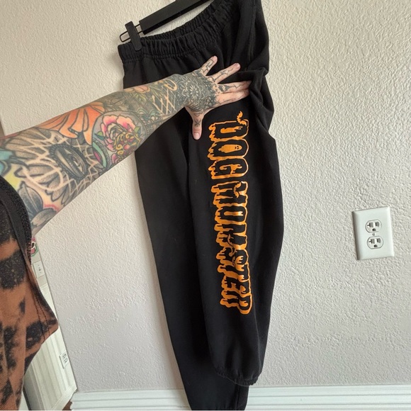 Black and Orange “Dog Momster” Halloween Vibes Sweatpants - Picture 2 of 8